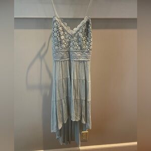 No Boundaries Boho Teal Dress